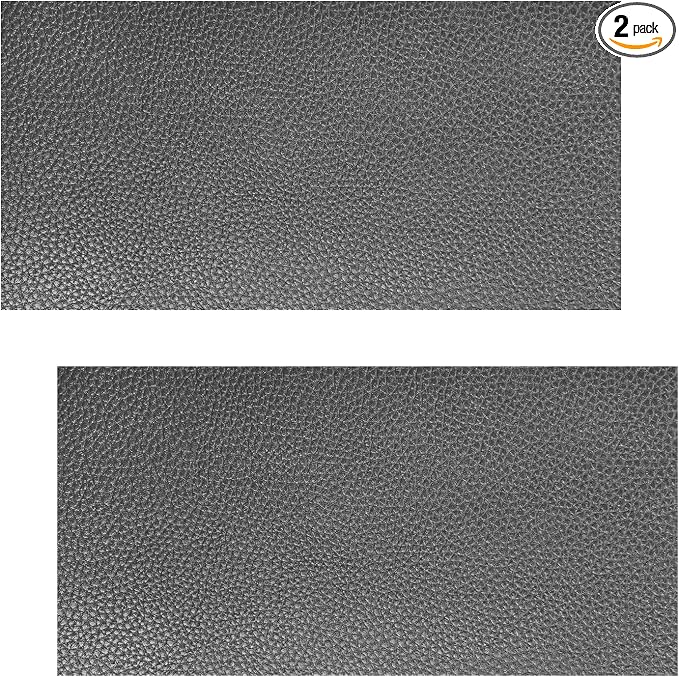 2 PCS Leather Repair Patch Tape, 4×8 Inch Waterproof PU Leather Tape Auto Upholstery Repair Patches, Self-Adhesive Cuttable Patch for Repairing Car Seats Sofas Chairs (Gray)