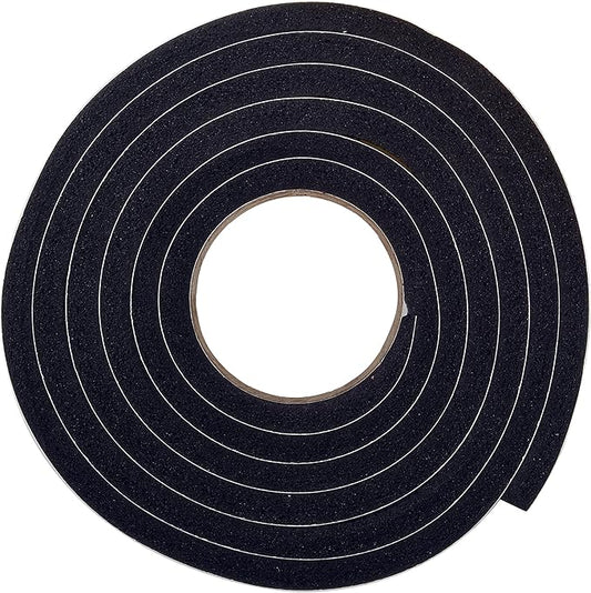 Frost King R738H Self-Stick Foam Rubber Foal Weatherseal, 3/8" W, 7/16" T, 10 ft L, Black