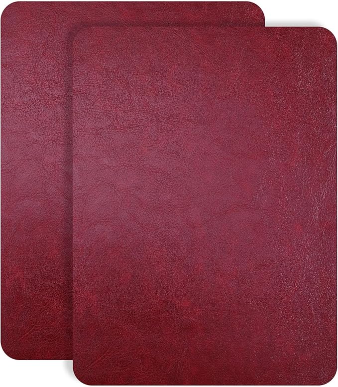 JDLUGH Sofa Leather Repair Patch Tape 8.2x11 Inch2PCS Self Adhesive Sofa, Car Seat, Leather Furniture, Vinyl Repair Patch Kit (8.2x11 Inch, Red1.0)
