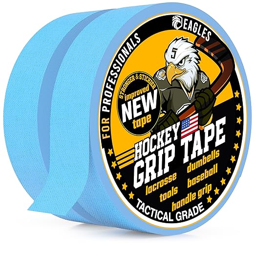 Hockey Tape Navy Blue 1inch Grip Tape 2 Roll Athletic Sports Tape Water-Resistan Multipurpose Cloth Tape for Lacrosse Baseball & Softball Bats, Pullup Bars, Sports Gift Gymnastics Bar Wrist Ankle