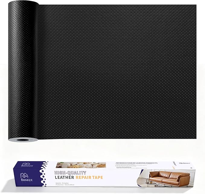 Besezx Leather Repair Patch Tape Kit, Breathable Self Adhesive Leather Repair for Furniture, Couch, Sofa, Car Seats,Office Chair,Vinyl Repair Kit.60inx16in