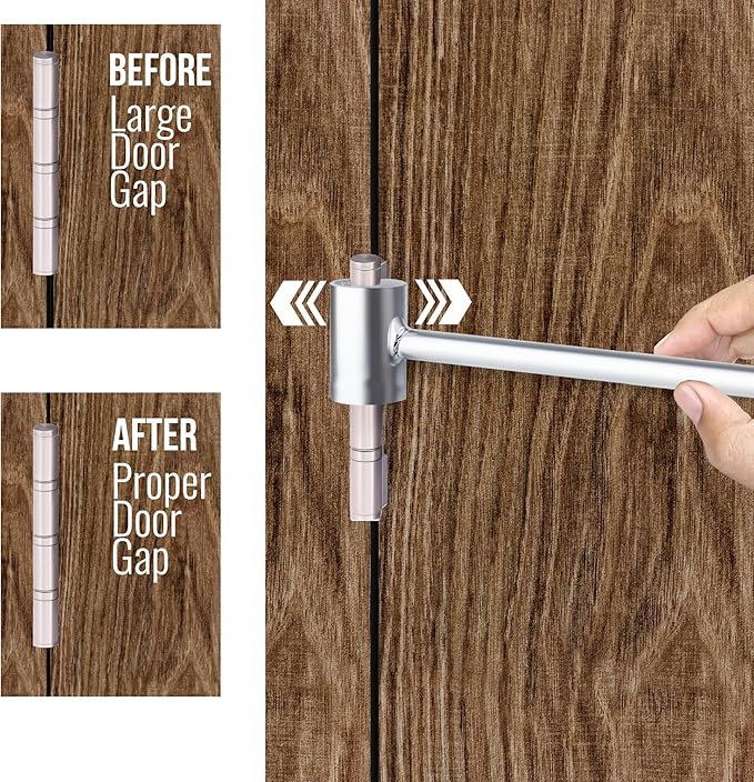 Door Hinge Gap Adjustment Wrench Tool - Universal Door Hinges Bender Adjuster & Spanner for Residential Commercial Doors - Gap & Hinge Hole Adjusting Repair Tool (8mm - 19mm)