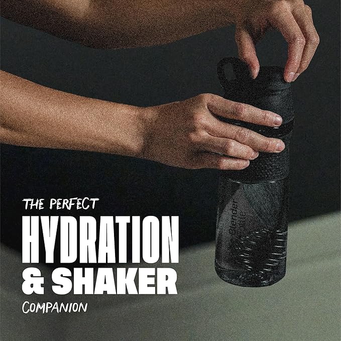 BlenderBottle SportMixer Shaker Bottle Perfect for Protein Shakes and Pre Workout, 20-Ounce, Plum