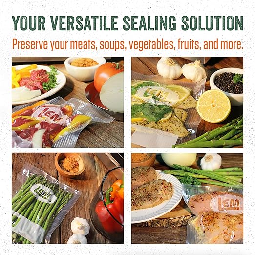 LEM Products MaxVac Stand & Fill Vacuum Sealer Bags, BPA-Free, Puncture-Resistant, 11 x 16 Inches, 20 Count
