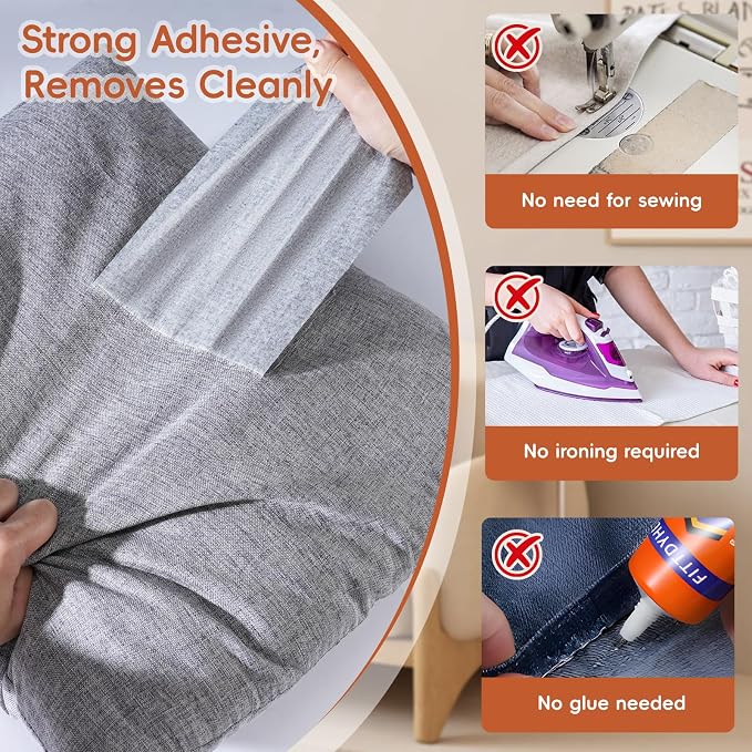 Linen Fabric Repair Tape 2 Pcs 8x12 Inch, Self Adhesive Couch Patch Repair Fabric Tape for Furniture, Linen Patch Kit for Couch, Carpet, Upholstery, Chair, Sofa, Cushion, Bag (Navy Blue)