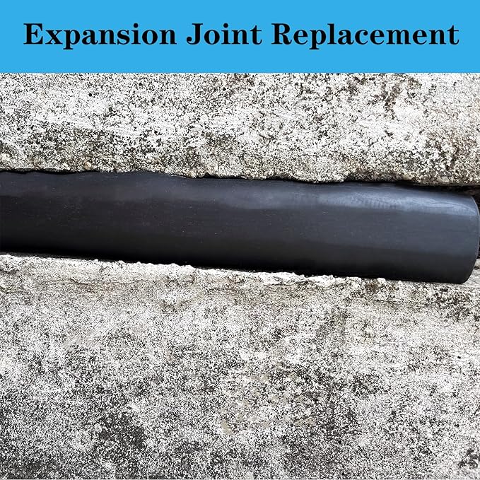 Concrete Expansion Joint Filler, 3/4'' Expansion Joint Repair Replacement, Concrete Crack Repair, Backer Rod, Flexible Foam Rubber Seal, Rubber Strip for Sidewalk, Driveway, Walkway, Doors, Windows