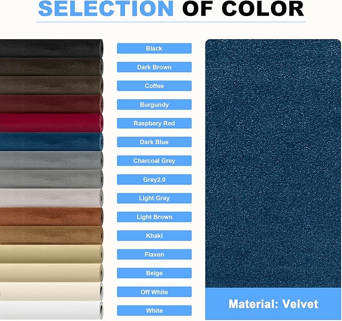 KING MOUNTAIN Couch Fabric Repair Patch, Fabric Patches for Furniture, 4" x 63" Waterproof Velvet Repair Tape for Sofas, Car Seats, Furniture, Upholstery Fabrics and Velvet Goods. （Dark Blue）
