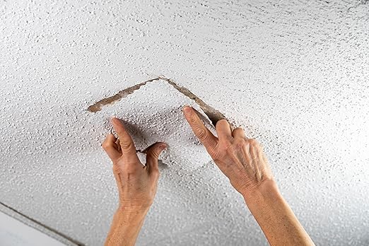 Hyde 09954 Popcorn Ceiling Patch Repair Kit, White, 2 9x6-inch Patches, 2 4-inch Round Patches, 2 Ounces of Joint Compound Drywall Mud, 2 Cotton Swabs