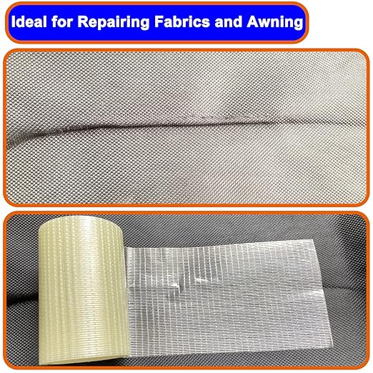 39FT RV Awning Repair Tape,Waterproof Canvas Repair Patch Kit, Tent Repair Tape for Tarp,Outdoor Repai Sail Tape, for Boat Covers, Canopy, Tears