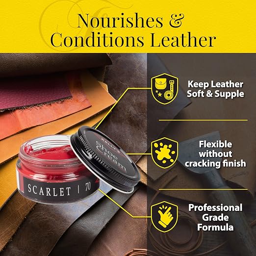 Kelly's Scarlet Shoe Polish 1.5 oz - Professional Leather Shoe Cream