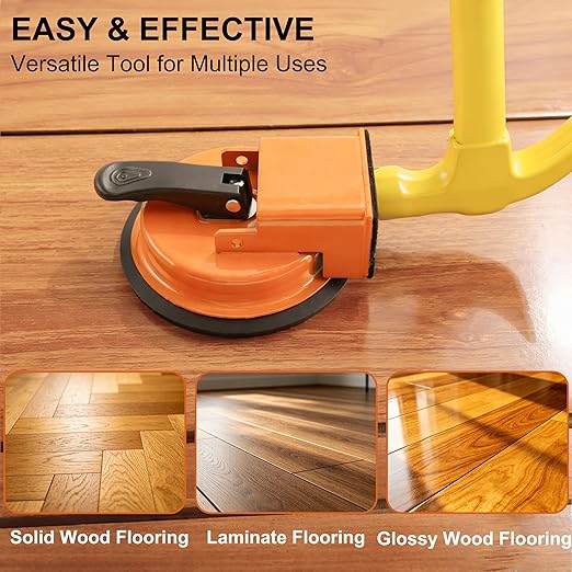 Heavy Duty Floor Gap Fixer Tool, Flooring Repair Tool with Enhanced Suction Cup, Made of Iron, for Laminate, Vinyl, Wood & Tile Flooring (4.8 Inch)