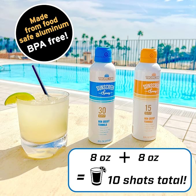 GoPong Aluminum Spray Bottle Sunscreen Flask(16 oz Total) - Hidden Alcohol Travel Flasks – Secret Liquor Containers for Beaches, Cruises, and Sports Events – Includes Funnel & Spout_Parent