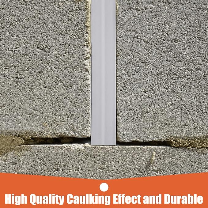 Kingdder Concrete Expansion Joint Filler Driveway Crack Filler Flexible EPDM Rubber Strip for Concrete Crack Repair Replacement Weather Aging Resistance Expansion Joint(1'' Wide, 15 ft Long)
