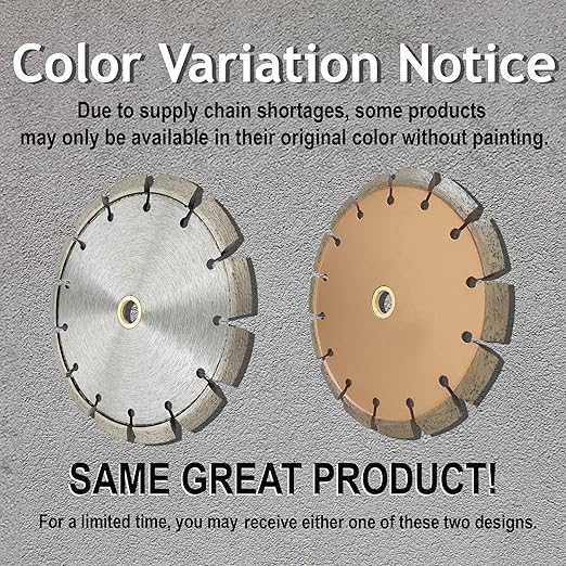 8" Crack Chaser Blade for Cured Concrete, Asphalt Repair or Joint Widen, 0.25" Width, 7/8"-5/8" Non-Threaded Arbor
