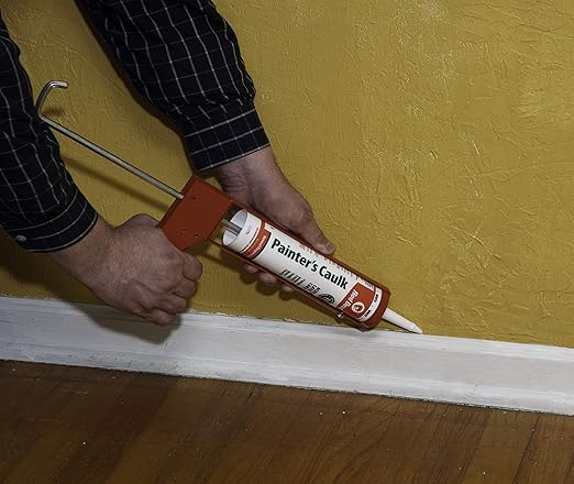 Red Devil 0746 Painter’s Caulk, 10.1 oz, Paintable Acrylic Latex Caulk for Interior and Exterior Use, Water Cleanup, Ready to Paint in 2 Hours, Pack of 12