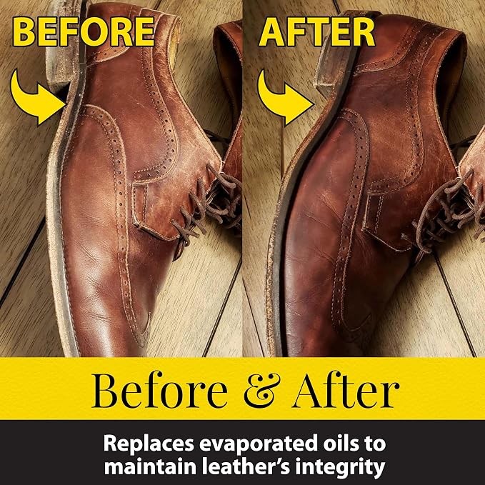 Fiebing's Prime Neatsfoot Oil 32 Fl Oz - Leather Conditioner & Preservative with Synthetic & Natural Animal Oil - Waterproof, Soften, Restore & Strengthen Leathercraft Shoe, Boot, Saddle, Couch, Purse