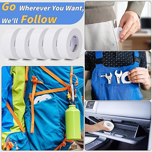 5 Pack Mini White Duct Tape, 1" X 75 Yards Travel Size Duct Tape, Pocket Size Heavy Duty Waterproof No Residue Tear by Hand, Multi-Use for Indoor & Outdoor Repairs, travel camping DIY projects