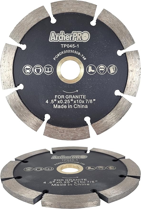 Archer PRO 4-1/2" in. Tuck Point Diamond Blade for Mortar Grooving and Removal. Tuck Pointing Mortar Tools for Brick Mortar Repair and Mortar Removal. Granite Cutting and Grout Removal Blade.