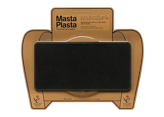 Instant MastaPlasta Suede Premium Repair Patch - Black Suede - 8in x 4in (20cm x 10cm) - Self-Adhesive Suede Upholstery-Quality Patches for Sofas, Car Interiors, Bags, Shoes & More