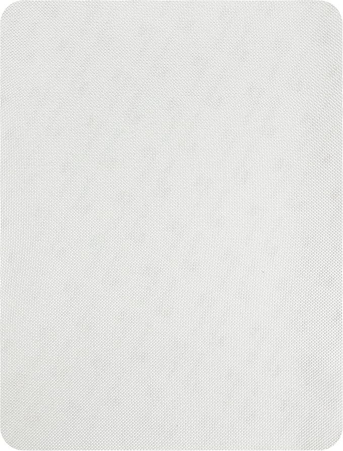 KING MOUNTAIN Fine Linen Repair Patches, Self-Adhesive Linen Fabric Patches, 8X11 inch Extra Size, Multi Color, Can be Used for Linen Sofa Repair (8" x 11",White)