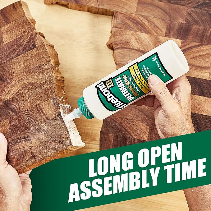 Titebond III Ultimate Wood Glue 8 Oz. (12 Pack) – Premium Professional Woodworking Adhesive, Waterproof, Strong Initial Tack, Interior/Exterior Use, Easy Water Cleanup – 1413