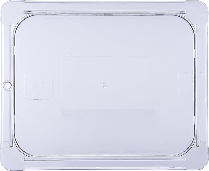 Carlisle FoodService Products StorPlus Flat Lid, Cover for Half Size Food Pans, 12.75" x 10.375", 1 Count, Clear