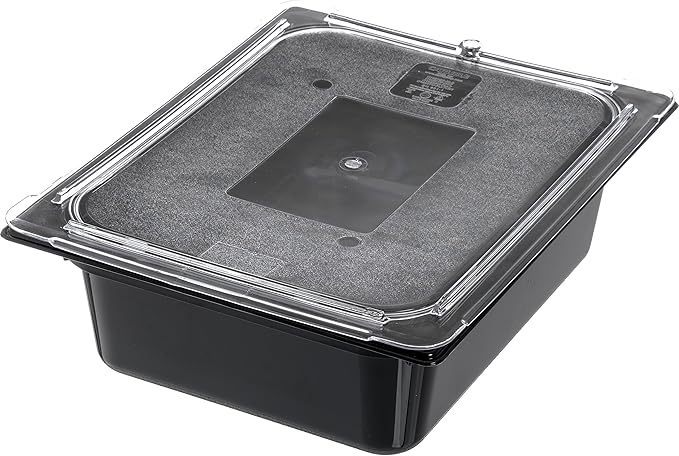 Carlisle FoodService Products StorPlus Flat Lid, Cover for Half Size Food Pans, 12.75" x 10.375", 1 Count, Clear