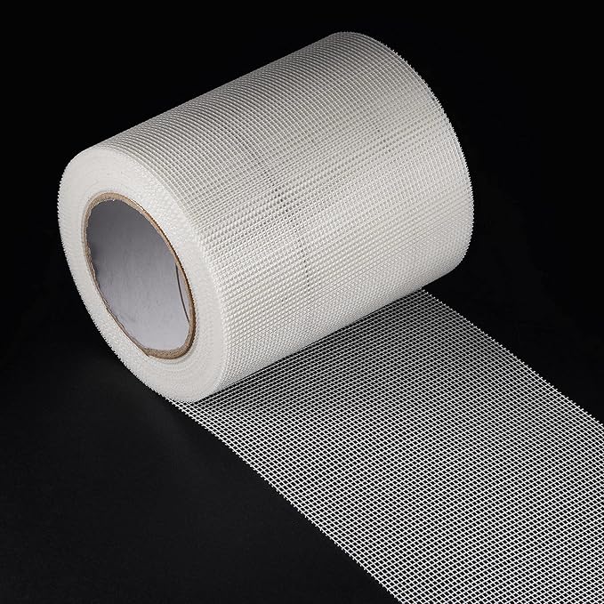 uxcell Drywall Joint Tape Self-Adhesive Fiberglass 6-inch x 98-feet Repair Patch Wall Hole Crack Mesh Size 2mm