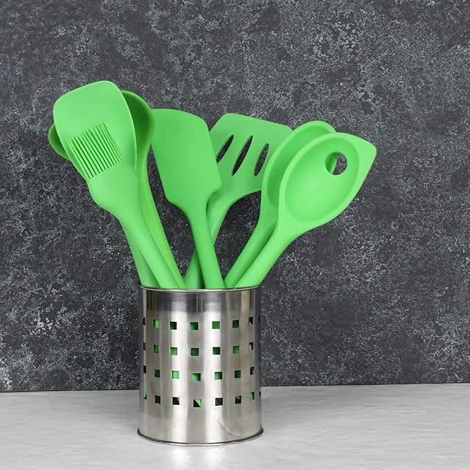 Chef Craft Premium Silicone Spoon Spatula, 11.5 inch, Green