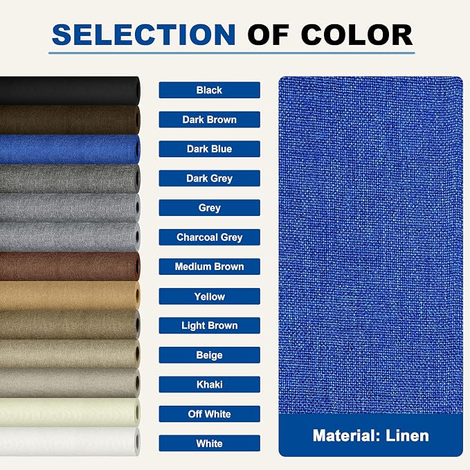 KING MOUNTAIN Linen Repair Patches, Self-Adhesive Fabric Patches, 4 X 63 inch Extra Size, Multi Color, Can be Used for Sofa Repair (Navy Blue)