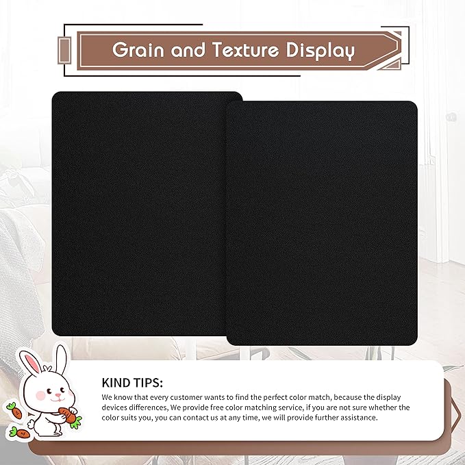 KING MOUNTAIN Leather Repair Patch,2 Packs 9 x 11 Inches self Adhesive Leather Repair Tape for Damaged Leather Furniture, Sofa Seating,Car Seats, Leather Goods（Fine Grained Black）