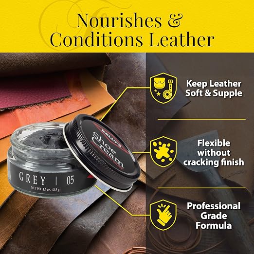 Kelly's Grey Shoe Polish 1.5 oz - Professional Leather Shoe Cream