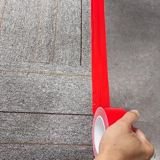 Duct Tape Red, 2 Inches x 32 Yards, Heavy Duty Waterproof, Strong, Durable, Easy-Tear by Hand, Residue-Free for Home Repairs, Industrial, Fixed Carpet Edge, DIY Projects