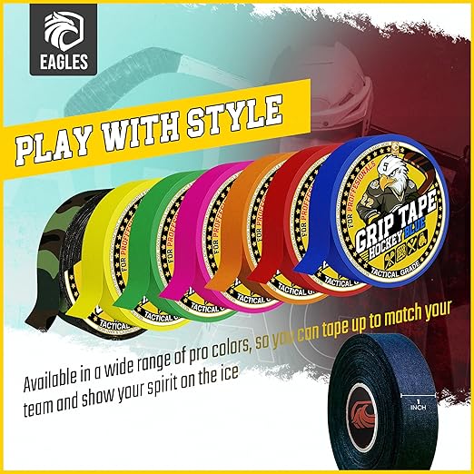 Hockey Tape Navy Blue 1inch Grip Tape 1 Roll Athletic Sports Tape Water-Resistan Multipurpose Cloth Tape for Lacrosse Baseball & Softball Bats, Pullup Bars, Sports Gift Wrist Ankle Foot Gymnastics Bar