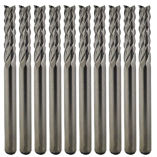1/8" Grout Removal Tool Tile Cutting Bit - Ten Pieces - Solid Carbide Made in USA