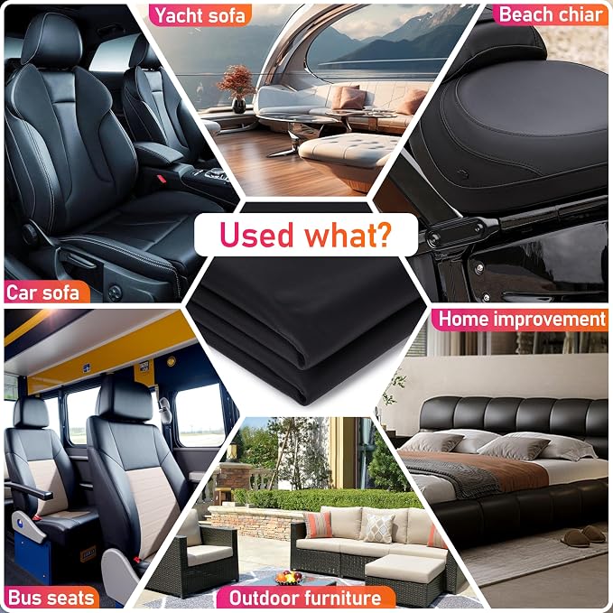 Meneng Self-Adhesive Leather Repair Patch: 17"x79" Cat Scratches Vinyl Repair Tape - Scratch-Resistant Furniture Patch Kit for Sofa Couch & Car Seat