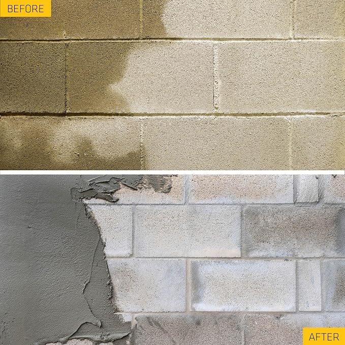 UGL DRYLOK Fast Plug Hydraulic Cement, 4 lb – Stops Water Leaks Instantly, Sets in 3-5 Minutes, Ideal for Masonry Cracks, Gray