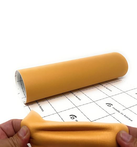 Leather Repair Tape – 12 X 48 inches Self Adhesive Waterproof Flexible Repair Patch Kit for Sofa Seating Couch Car Seat Drivers Seat Furniture Chair Leather Goods Orange Yellow