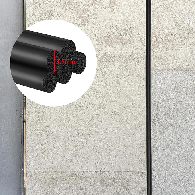 Backer Rod 1/8 Inch Rubber Caulk Saver,Foam Backer Rod for Gaps and Joints,Concrete Expansion Joint Filler,19.6 feet Length