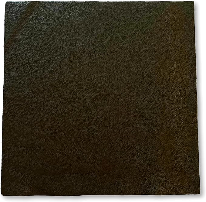 Natural Grain Cow Leathers: 12'' x 12'' Pre-Cut Leather Pieces (Chocolate Brown, 1 Piece)