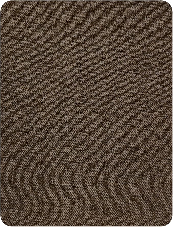 Fine Linen Repair Patches, Self-Adhesive Linen Fabric Patches, 8X11 inch Extra Size, Multi Color, Can be Used for Linen Sofa Repair (Dark Brown,8" x 11")