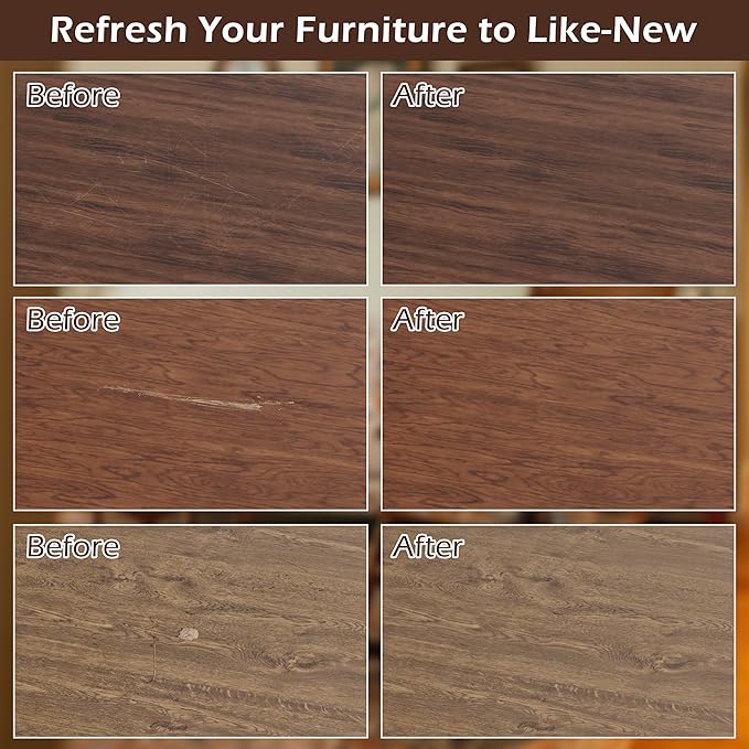 Oriflame Wood Furniture Filler Sticks: 12-Color Wood Repair Wax Crayons with Scraper for Scratches/Cracks/Holes/Stains in Floors/Table/Cabinets/Desks/Bedposts(Hardwood/Laminate)