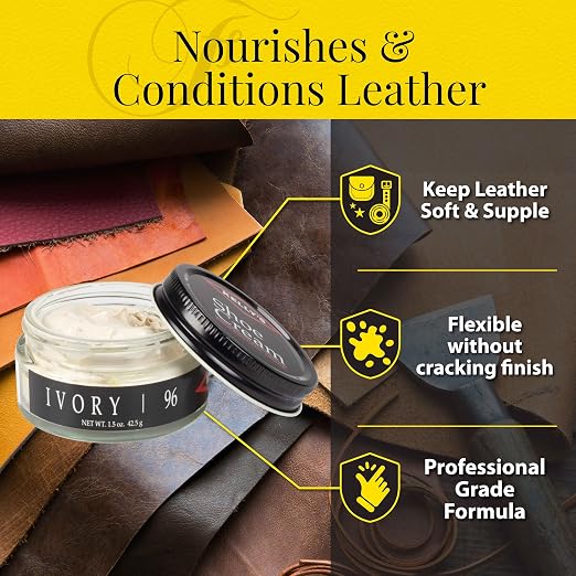Kelly's Ivory Shoe Polish 1.5 oz - Professional Leather Shoe Cream