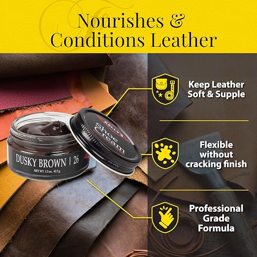 Kelly's Dusky Brown Shoe Polish 1.5 oz - Professional Leather Shoe Cream