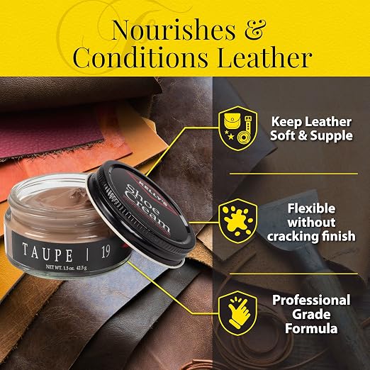 Kelly's Taupe Shoe Polish 1.5 oz - Professional Leather Shoe Cream