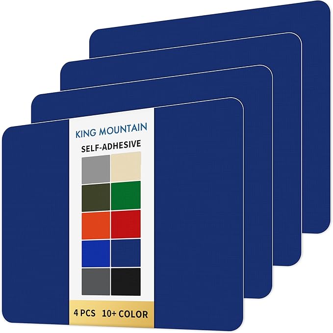KING MOUNTAIN Self Adhesive Nylon Fabric Repair Patch, 9×11 Inches 4 Pcs, Quick Down Jacket Repair Patch, Waterproof Outdoor Gear Patch Kit for Tent,Backpacks,Umbrella, Gloves (Dark Blue)