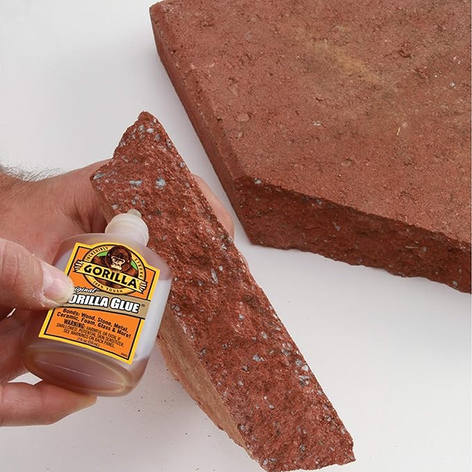 Gorilla Original Gorilla Glue, Waterproof Polyurethane Glue, 2 Ounce Bottle, Brown, (Pack of 1)