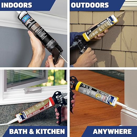 3006 Quick Dry All Purpose Adhesive Caulk White (Pack of 2)