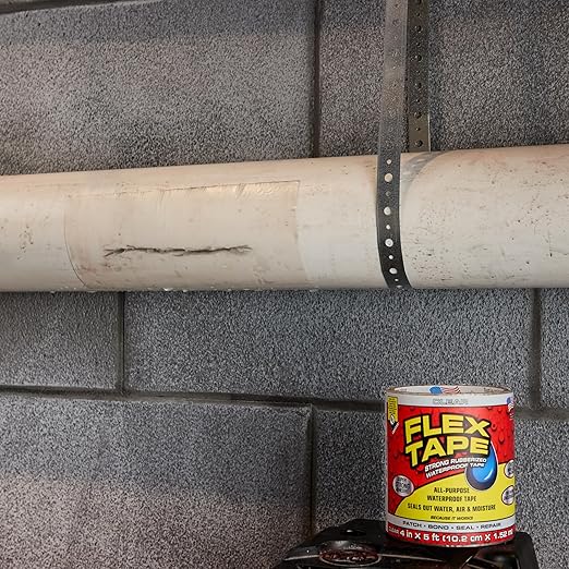 Flex Tape, Original Thick Flexible Rubberized Waterproof Tape - Seal and Patch Leaks, Works Underwater, Indoor Outdoor - Home RV Roof Plumbing and Pool Repairs, Clear, 4 in x 5 ft, Pack of 1