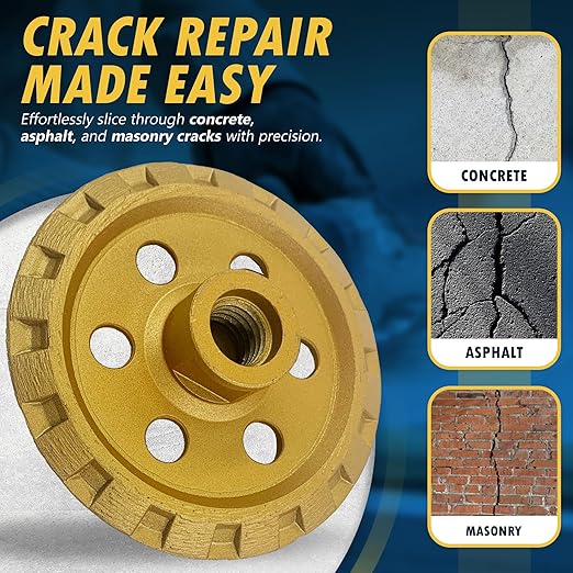 3.5" Crack Chaser Blade for Cured Concrete, Asphalt Repair or Joint Widen, Continuous Rim, 0.410" Width, 5/8"-11 Arbor